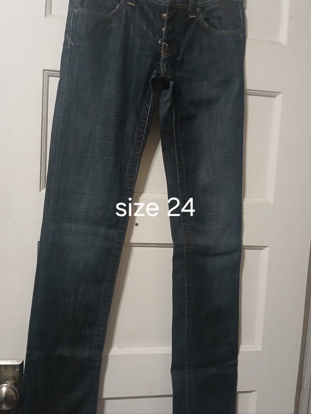 Womens Dark Blue Slim Jeans - Size 24